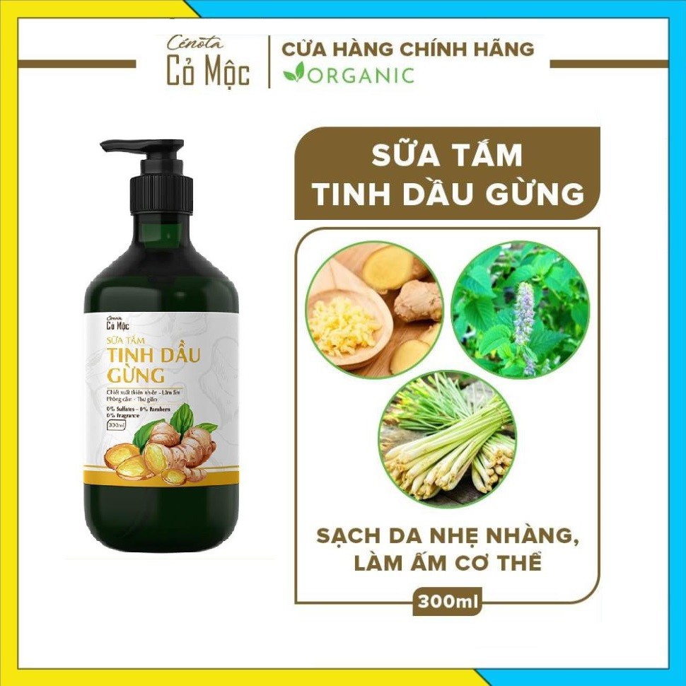 Sữa tắm tinh dầu gừng Cenota 300ml, sạch da, dưỡng ẩm mịn da, hương thơm dịu nhẹ - Mã DR37