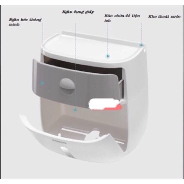 Hộp đựng giấy vệ sinh 2in1 Ecoco