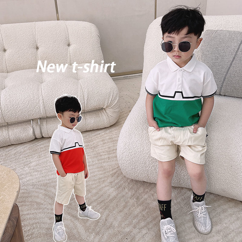áo polo Ngắn Tay Phong Cách Hàn Quốc Dành Cho Bé Trai