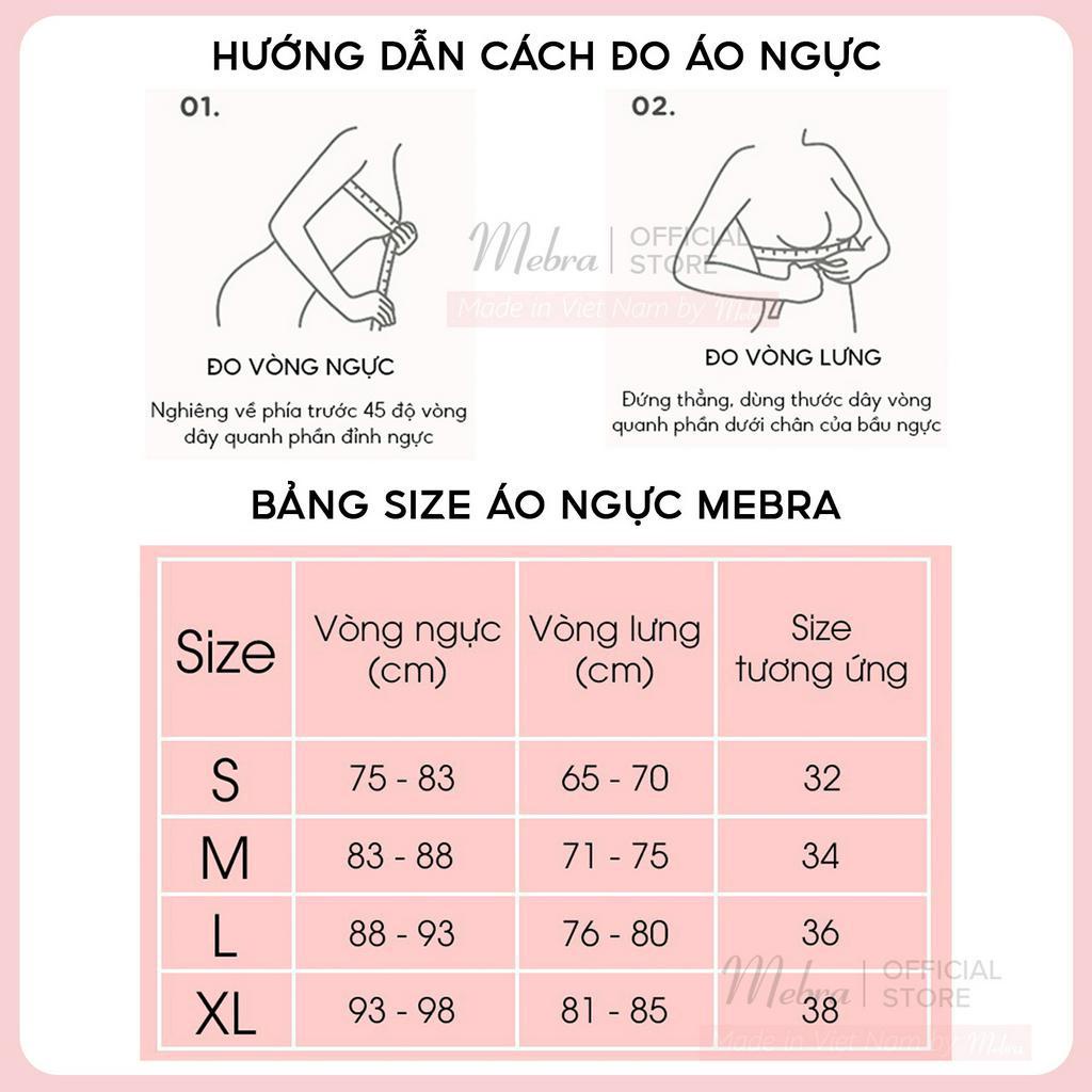 BỘ ĐỒ LÓT NỮ Áo lót ngực ren trắng cup ngang nửa quả có gọng ôm và nâng ngực đẹp mát mẻ mùa hè Mebra