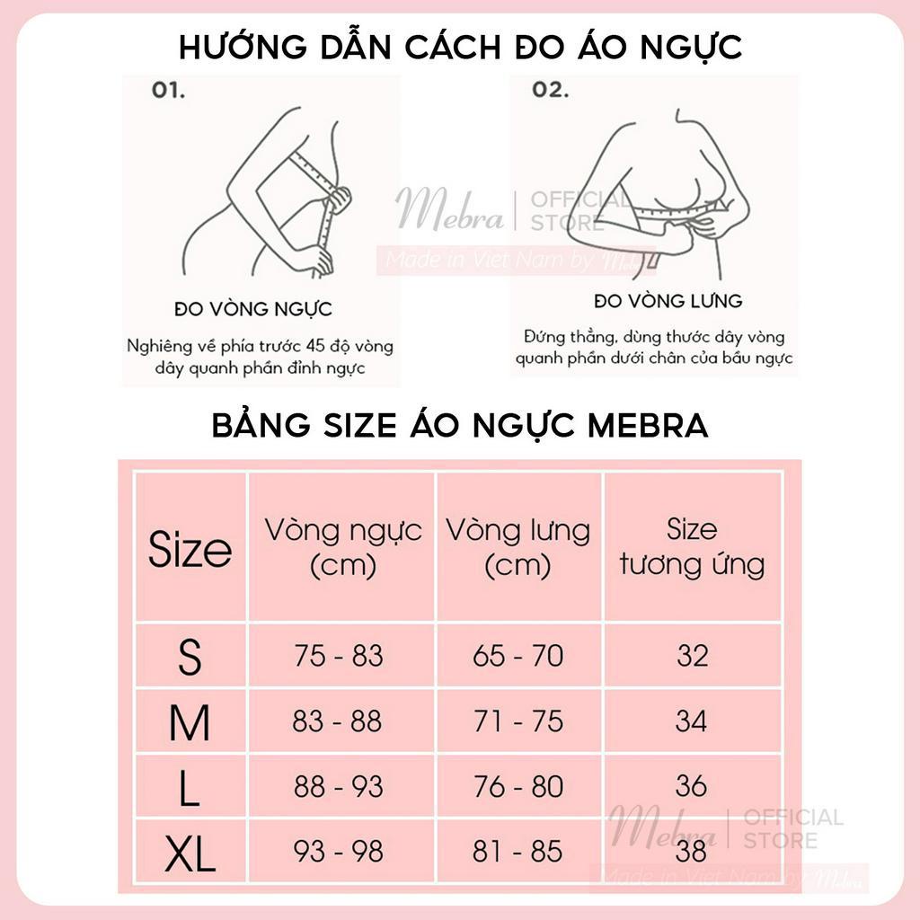 [MỚI] BỘ ĐỒ LÓT NỮ Áo lót ngực ren trắng cup ngang nửa quả có gọng ôm và nâng ngực đẹp mát mẻ mùa hè Mebra