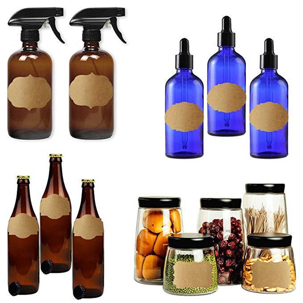 Bộ 45 nhãn dán ghi tên đánh dấu chai lọ đa năng tự dán