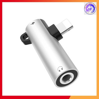 Jack chuyển đổi hoco ls21 lightning ra audio 3.5mm + lightning - dành cho iphone