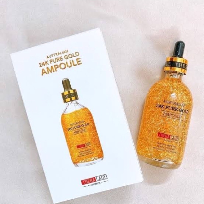 Serum Tinh Chất Vàng 24k Pure Gold Ampoule Của Úc Chai 100ml Dưỡng Trắng Da Cho Da Mềm Mịn Tươi Sáng