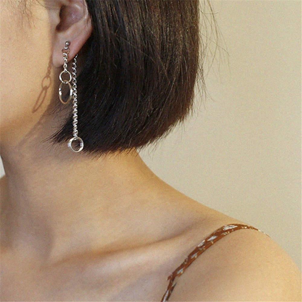 Khuyên Tai Dáng Dài Phong Cách Hàn Quốc Thời Trang Cho Nữ Dạng Dây Xích