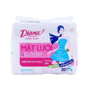 Băng vệ sinh hàng ngày Diana Sensi kháng khuẩn 20 miếng