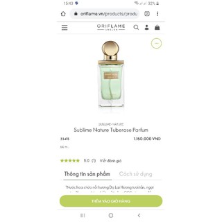 nước hoa nữ sublime xanh 33415 (mất kiếng)