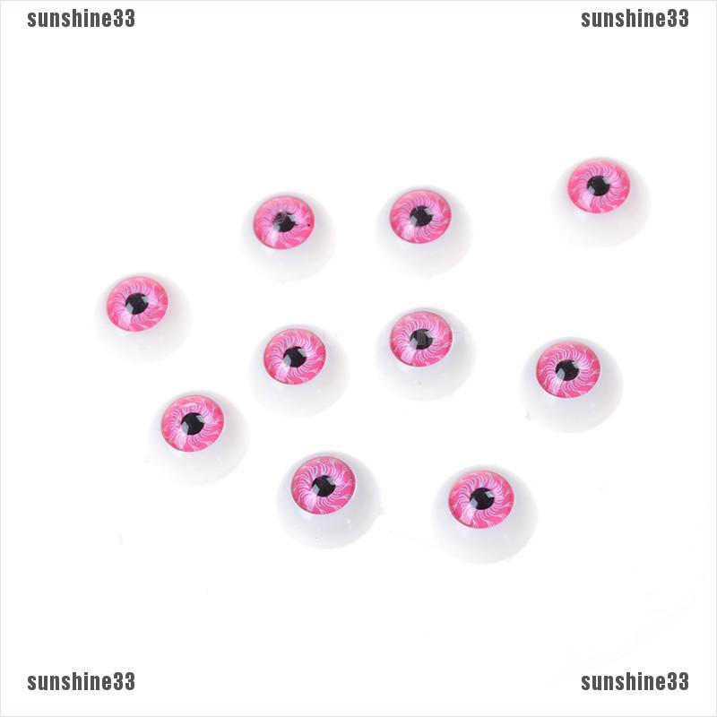 【COD•suns】10pcs(5pairs 20mm Half Round Doll Eyes Bjd Doll Troll Eye 3 Colors T