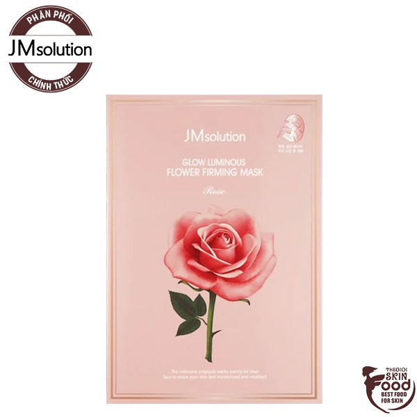 Mặt Nạ Giấy Làm Sáng, Săn Chắc Da Chiết Xuất Hoa Hồng Jmsolution Glow Luminous Flower Firming Mask #Rose 30ml 20