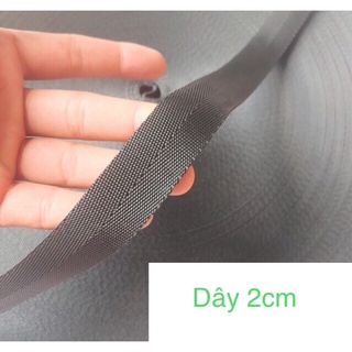 Cuộn dây dù dẹp 2Cm loại tốt dùng làm đồ trang trí , may balo , dây đai , quai nón bảo hiểm