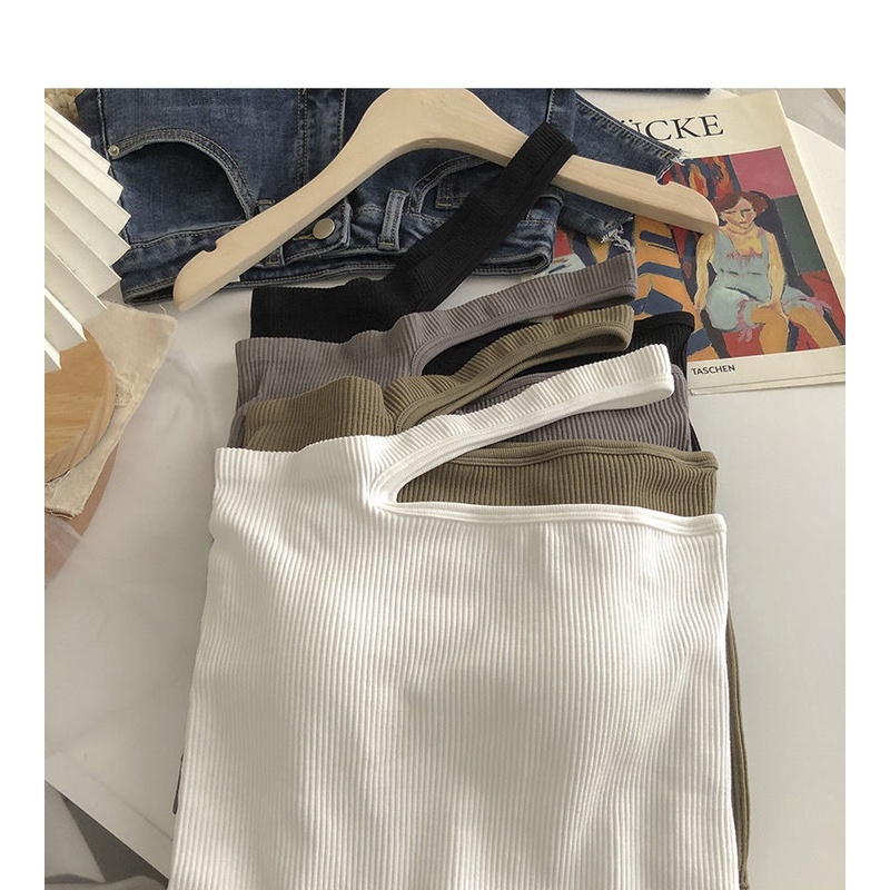 Áo Thun Hai Dây Dáng Ngắn Nâng Ngực Hở Lưng Phong Cách Hàn Quốc Gợi Cảm Cho Nữ