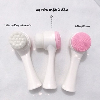 Cọ Massage Rửa Mặt 2 Đầu Silicon Mềm Mịn Cao Cấp