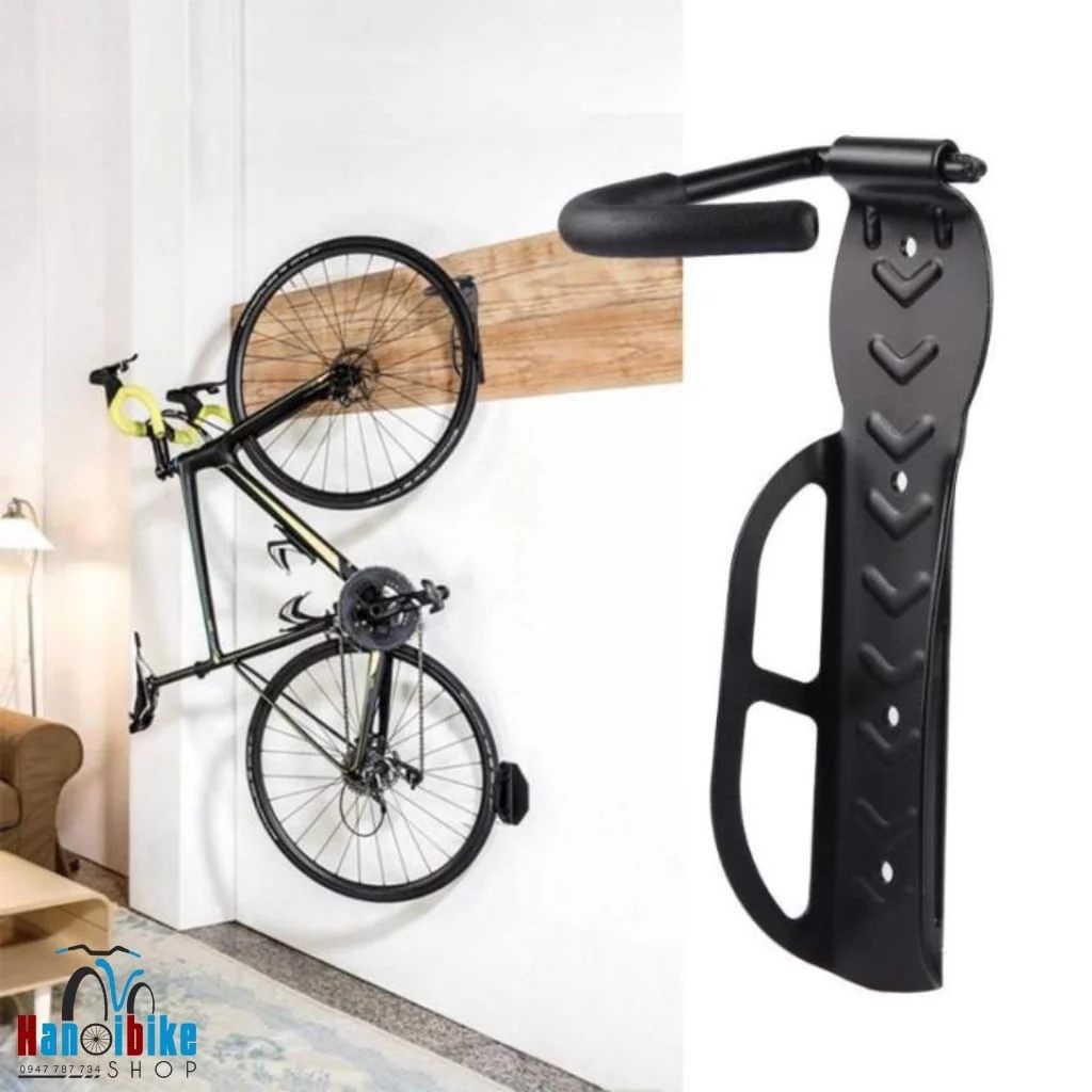 Móc treo xe đạp dọc trên tường trang trí trong nhà, showroom
