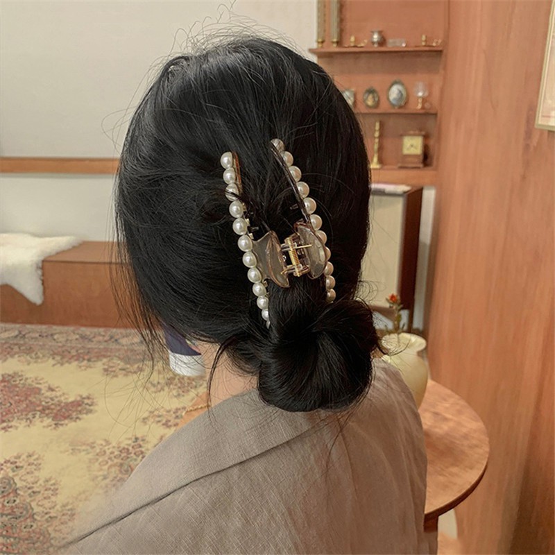 Kẹp Tóc Đính Ngọc Trai Nhân Tạo Xinh Xắn Cho Nữ