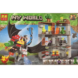 Đồ chơi Lắp ghép Mô hình 11268 My World Dũng sĩ cưỡi rồng