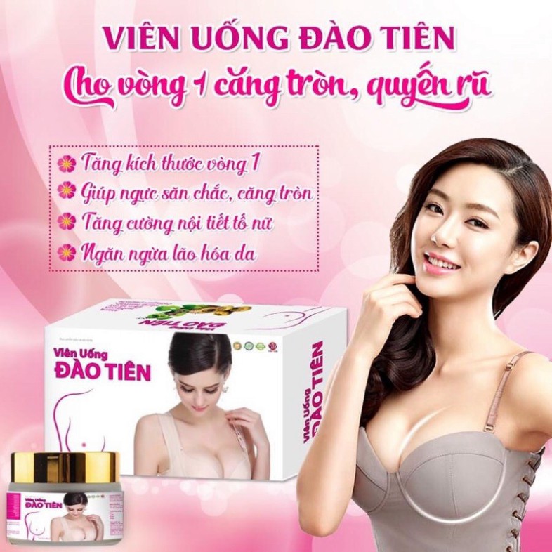 Viên uống Đào Tiên - Hộp 2 lọ 40 viên - Cân bằng nội tiết tố nữ, cải thiện lão hóa da.