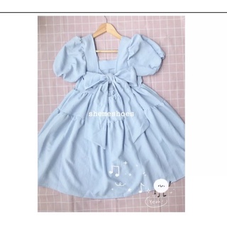 Đầm babydoll thắt nơ lưng