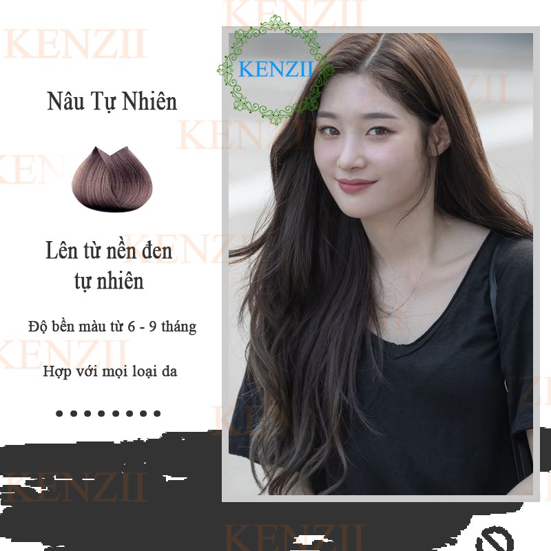 Thuốc Nhuộm Tóc Màu Nâu Tự Nhiên Hàn Quốc Kenzii Lên Từ Nền Đen ( Tặng Trợ Nhuộm ) | BigBuy360 - bigbuy360.vn
