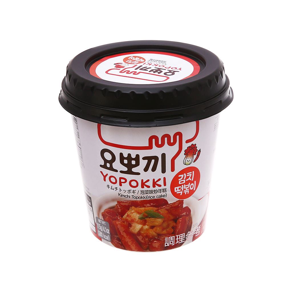 Bánh gạo Yopokki xốt kim chi / bơ hành / phô mai / cay ngọt Hàn Quốc ly 115g/145g