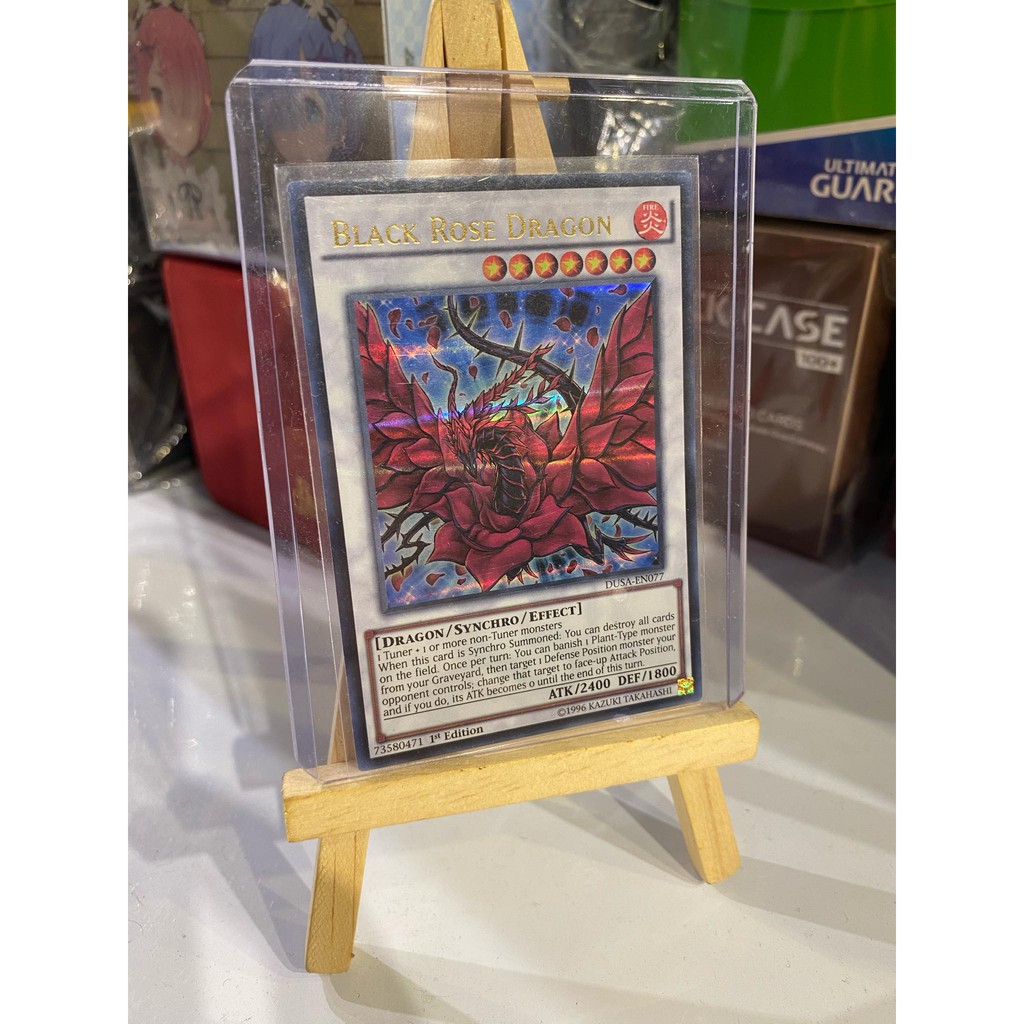 Lá bài thẻ bài Black Rose Dragon – Ultra Rare - Tặng bọc bài nhựa bảo quản