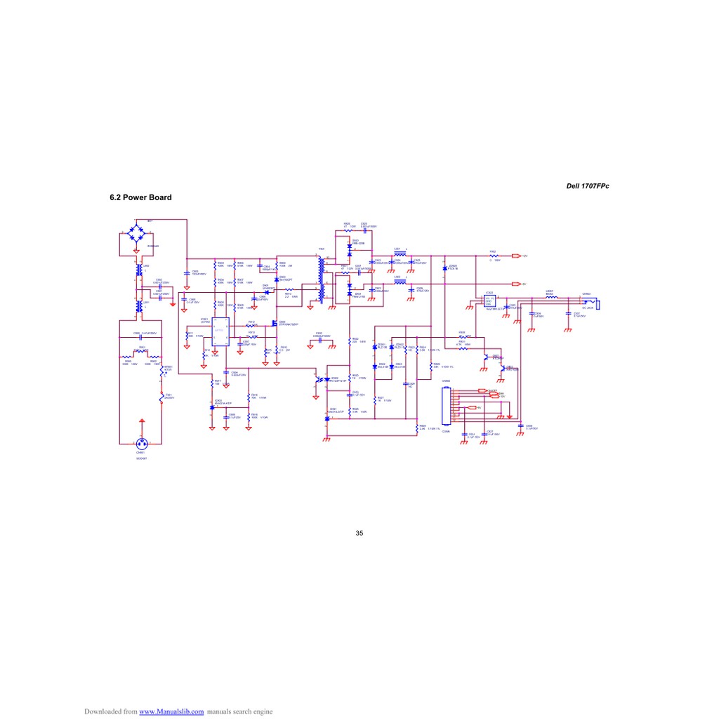 Hướng dẫn sửa chữa và sơ đồ màn Dell 1707FPc Se