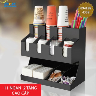 Kệ Úp Ly 11 Ngăn 2 Tầng