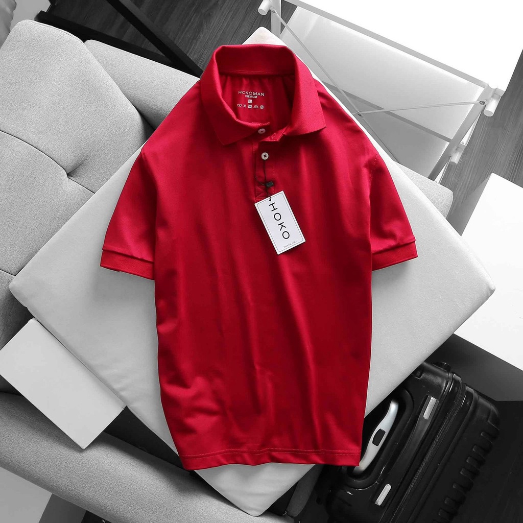 Áo thun nam cao cấp áo polo men chuẩn đen trơn đủ màu vải chất lượng