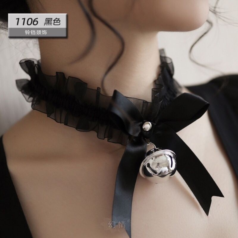 Choker chuông cổ sexy - dây chuyền vòng cổ ren choker đùi garter cá tính