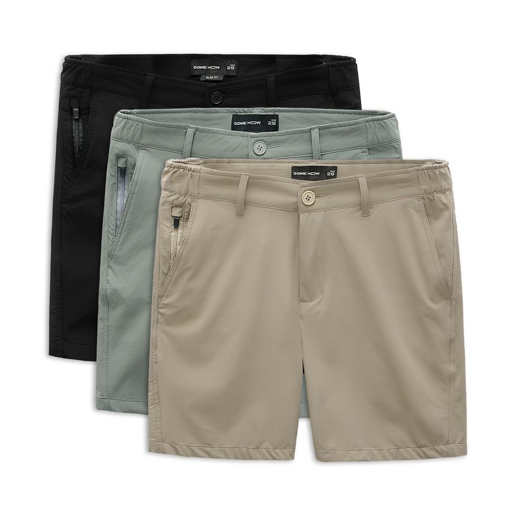 Quần Short Nam Dailywear Zipper, Chất Vải 90% Polyeseter/ 10% Elastane,QS0039-07,SOMEHOW