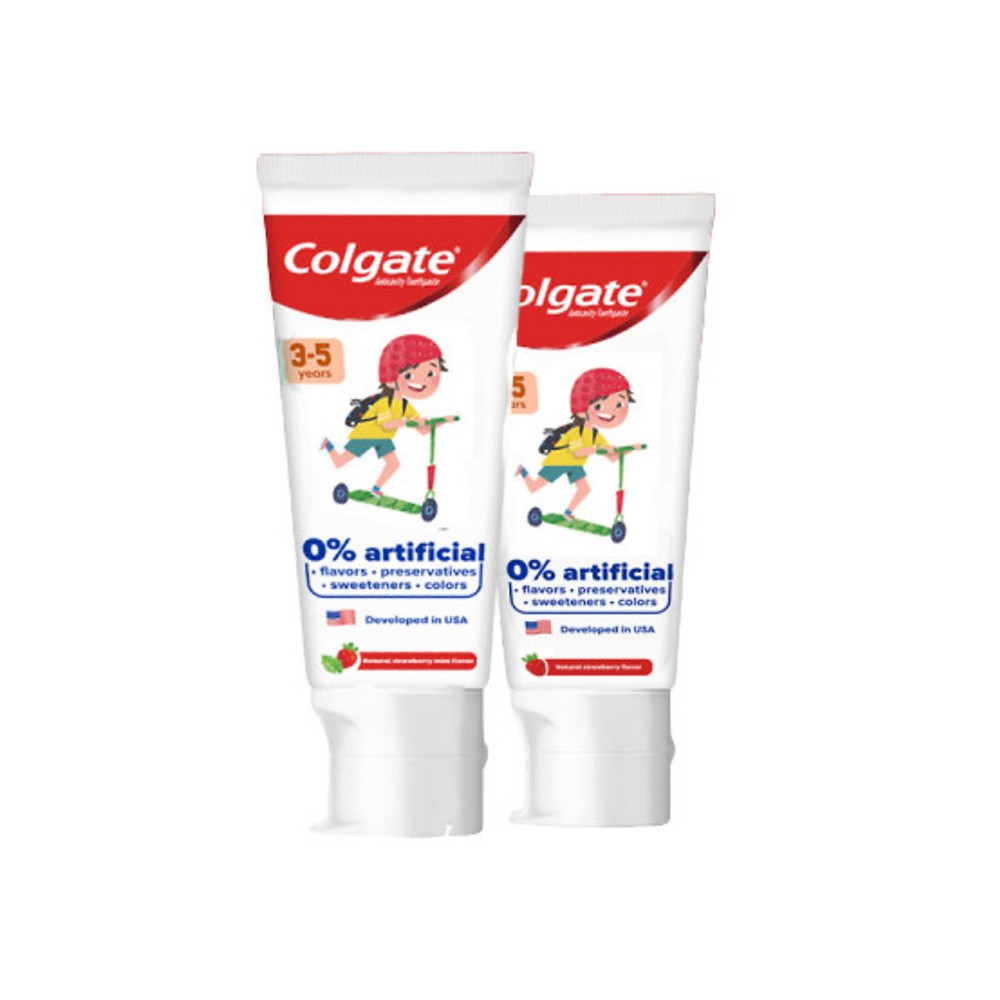 Bộ 2 kem đánh răng trẻ em Colgate Kid Free From không chất nhân tạo cho bé 3-5 tuổi 80g