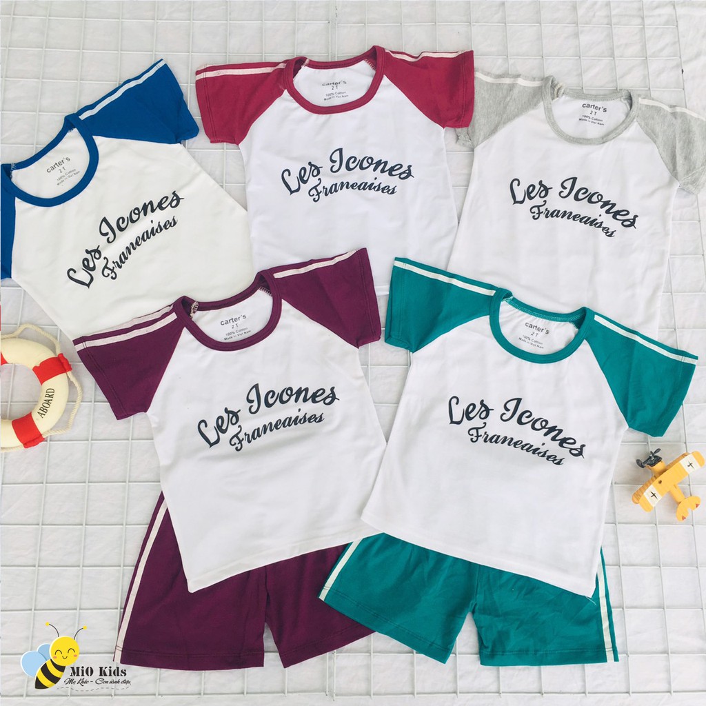 BỘ QUẦN ÁO BÉ TRAI/GÁI MAY RAGLAN COTTON