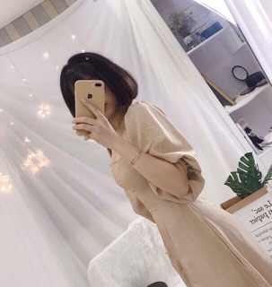 🎉Đầm Cổ Vuông Tay Phồng