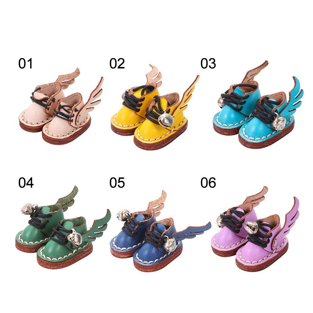 Giày Da Bò Thủ Công Dễ Thương Cho Búp Bê Tỉ Lệ 1 / 12