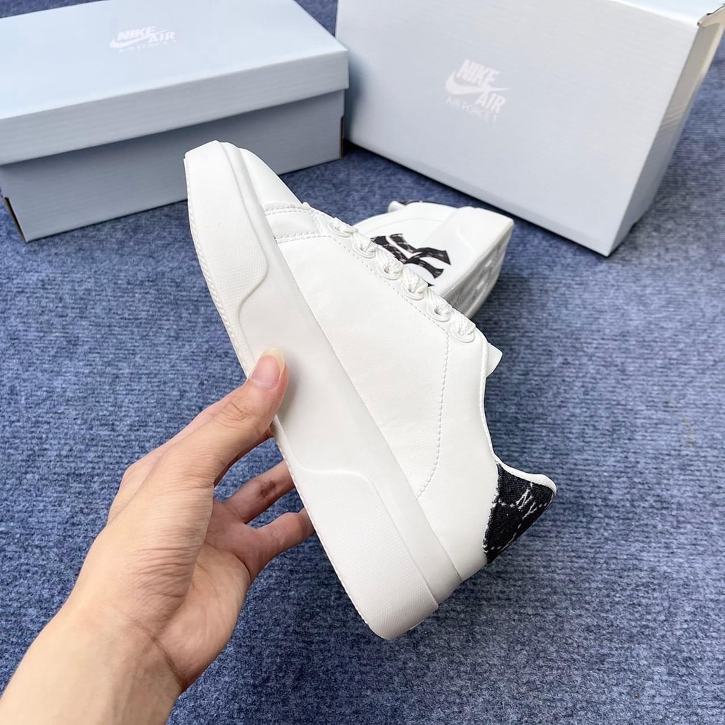 Giày Sneaker MCQ Gót Nhung + MCQ NY Vàng Đen Họa Tiết Bản Cao Cấp Full Box Full Bill cực hot