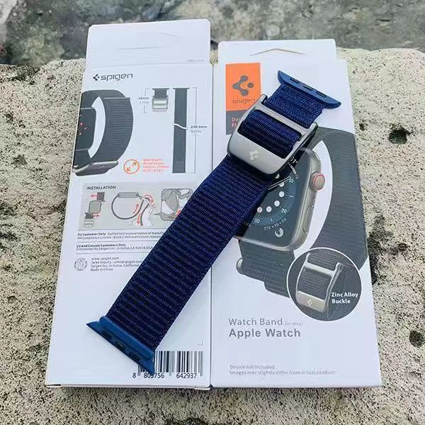 SPIGEN Dây Đeo Nylon 44mm 42mm 45mm Cho iWatch Series 3 4 5 se 6 7