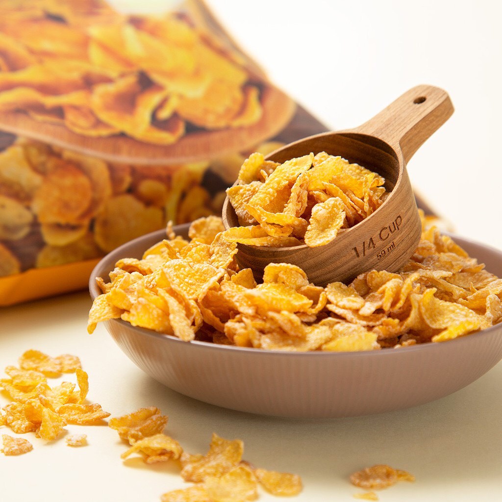Ngũ cốc bắp ngô cán dẹt hữu cơ, ngũ cốc ăn sáng ngon bổ dưỡng phù hợp mọi lứa tuổi 275g