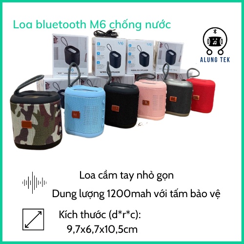 Loa nghe nhạc bluetooth mini M6 chống nước,loa cầm tay nhỏ gọn - Alungtek