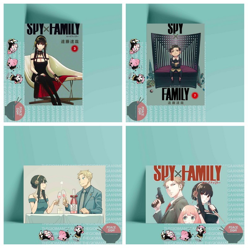 Tấm Postcard giấy 260gsm cao cấp SPY X FAMILY GIA ĐÌNH ĐIỆP VIÊN A5 anime chibi ảnh đẹp nhiều mẫu