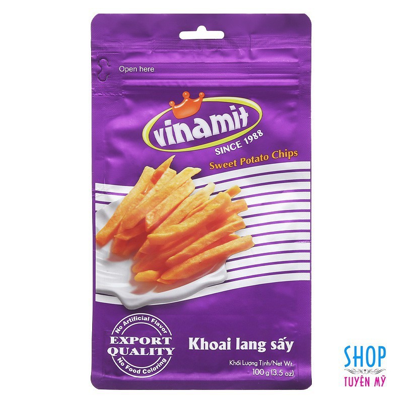 Khoai Lang Sấy 250g Vinnamit, Trái Cây Sấy, Mít Sấy, Hoa Quả Sấy, Đồ Ăn Vặt Chất Lượng Xuất Khẩu