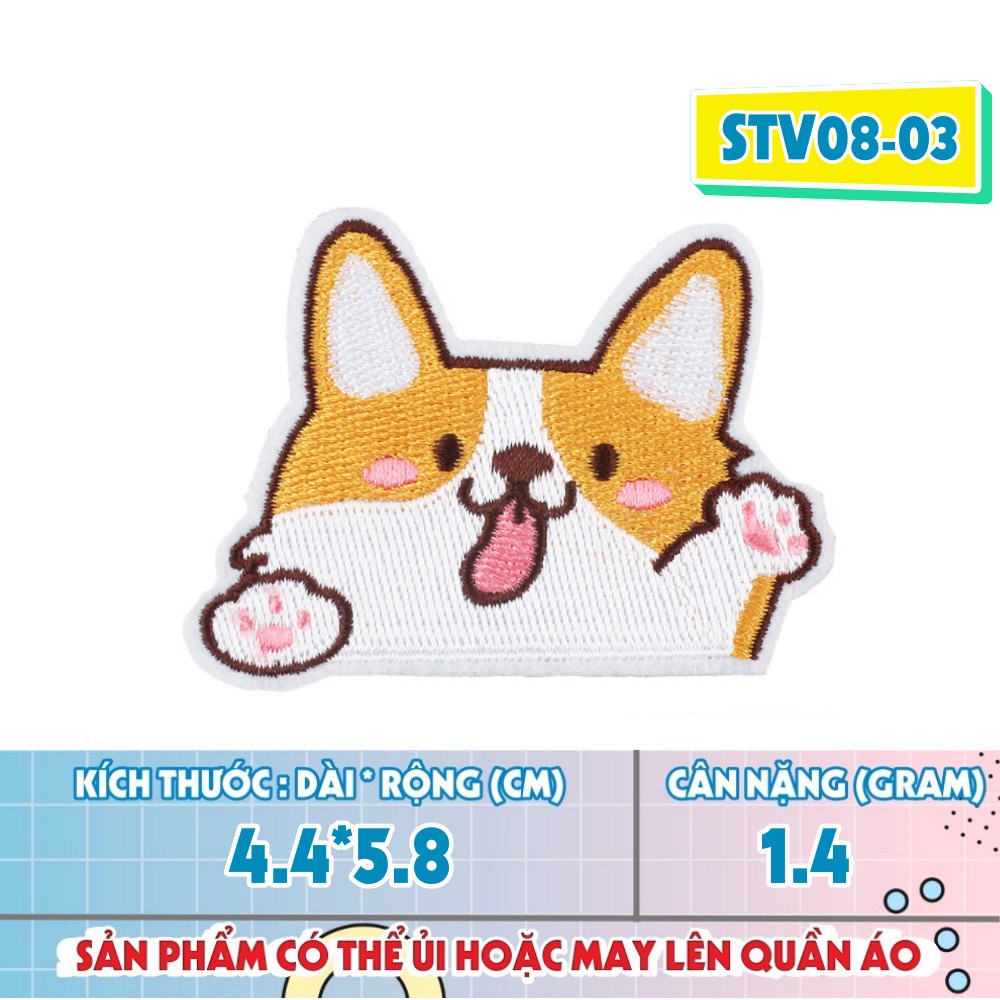 50 MẪU miếng DÁN ỦI quần áo bé TRAI mẫu giáo STICKER THÊU CAO CẤP CÓ SẴN KEO ỦI hình chó cún cưng PAW PATROL MARSHALL