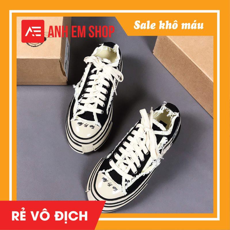 ( FreeShip +Box Hãng + Giá Sỉ ) Giày xve style rách nam nữ đế gỗ 2020