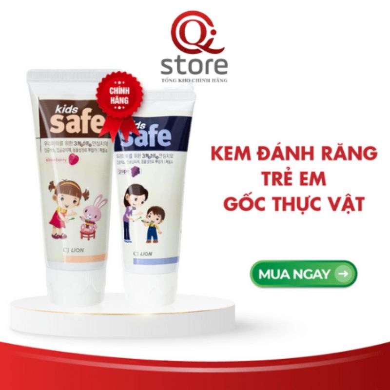 Kem Đánh Răng Trẻ Em Kids Safe Hàn Quốc_Sản Phẩm Chăm Sóc Răng Miệng Của Trẻ Số 1 Trên Thị Trường 90g