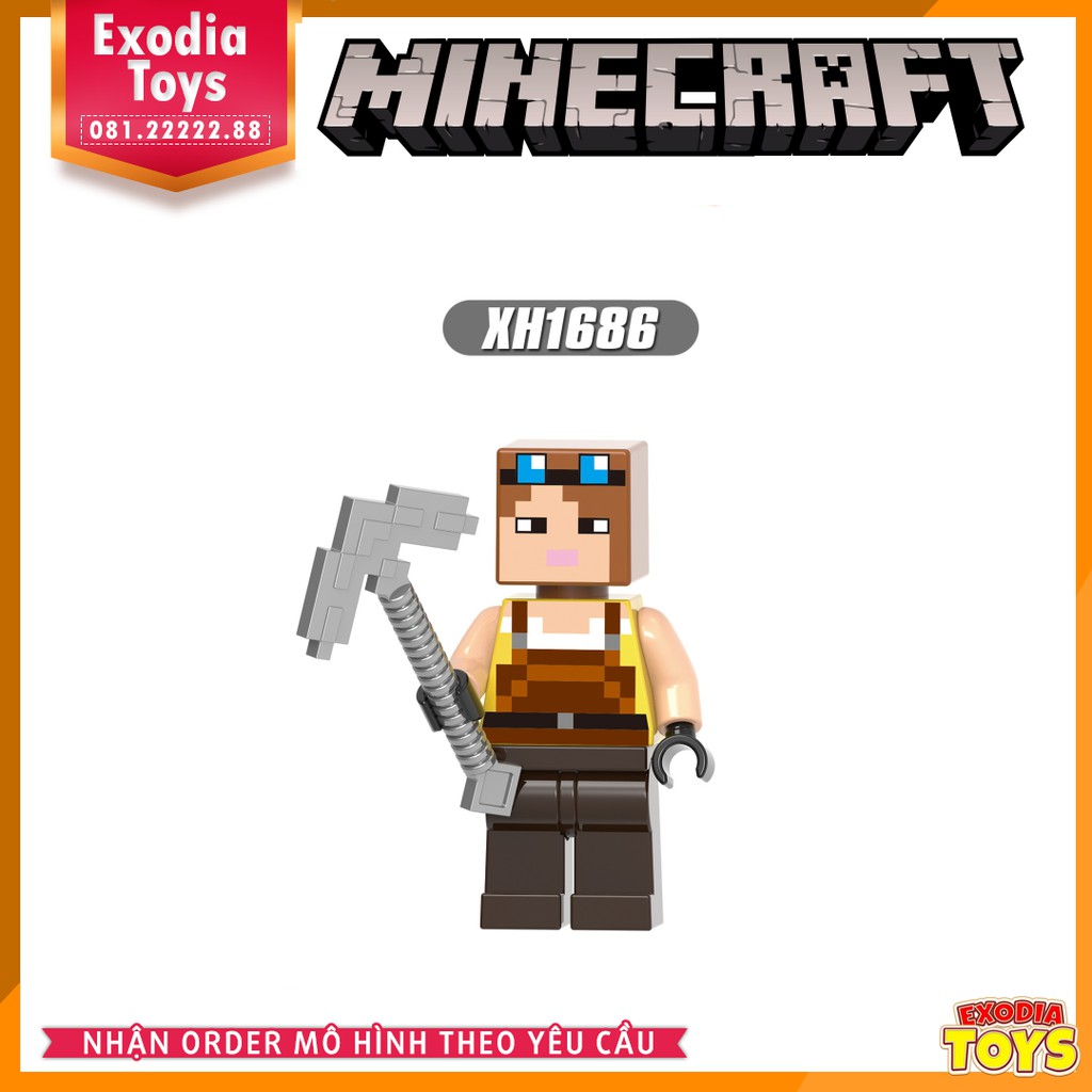 Xếp hình Minifigure nhân vật trò chơi My World : Minecraft - Đồ Chơi Lắp Ghép Sáng Tạo - XINH X0310