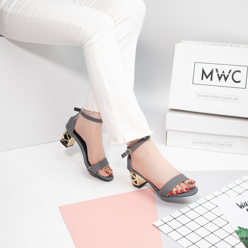 Giày Cao Gót MWC Quai Ngang Viền Gót Sang Trọng NUCG- 3590