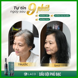 Dầu Gội Phủ Bạc Laco, Nhuộm Tóc Thảo Dược Phủ Bạc Đen Và Nâu Tóc Sau 9 Phút