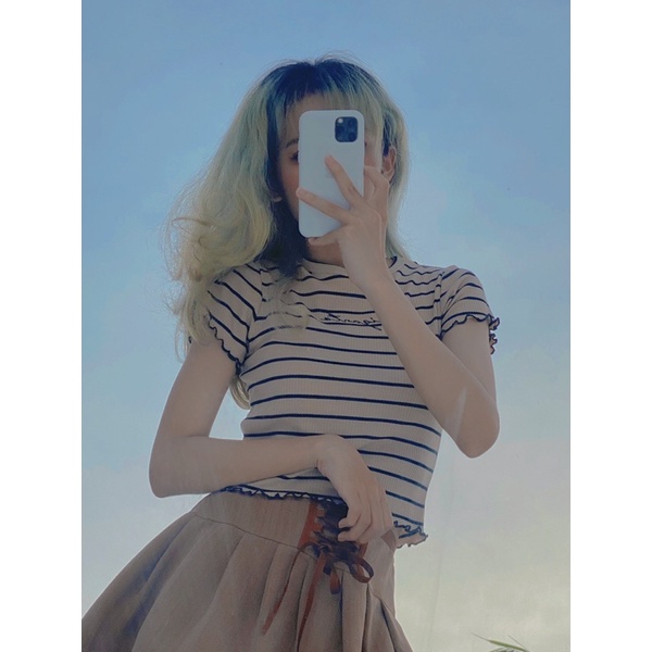 Áo Miganto Striped Croptop