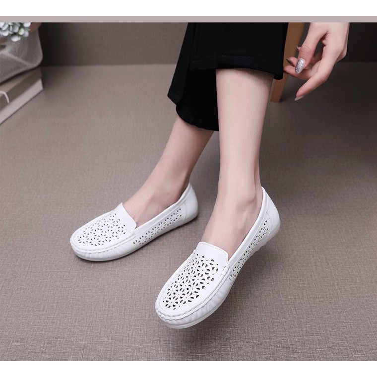 Giày Mọi Da Nữ, Slip-on Nữ Cao Cấp