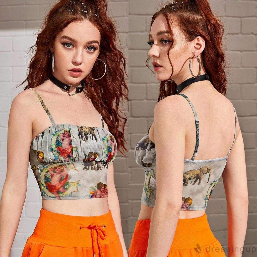 Áo Lửng Hai Dây Ôm Dáng Quyến Rũ Dành Cho Nữ