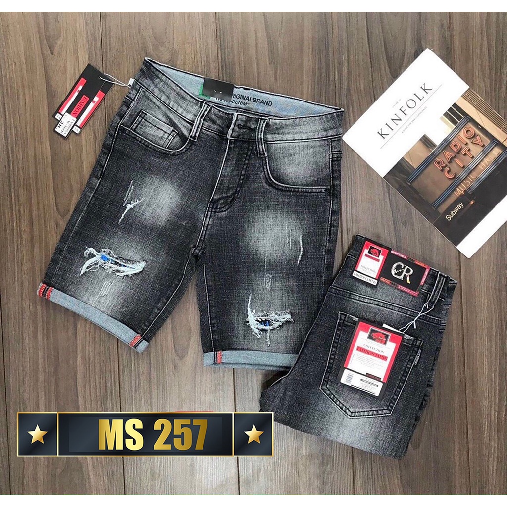 Quần Short Nam Họa Tiết Xước Chất Vải Jean Denim Co Giãn Thời Trang Gemini Fashion MS257