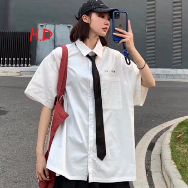 Áo sơmi cộc tay chữ nhật Cavat HDN876